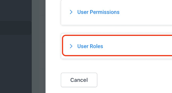 Click on User Roles