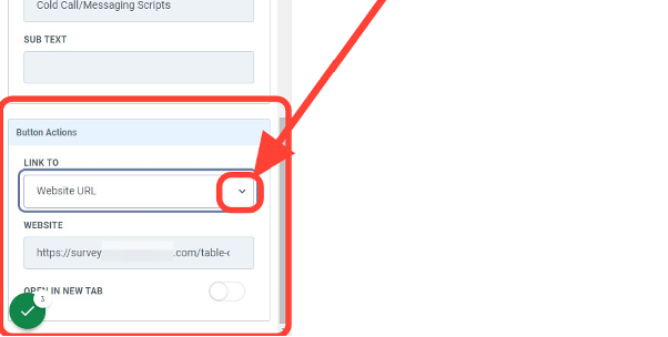 Click on the dropdown menu located at the bottom of the left side